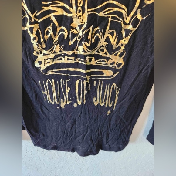 Juicy Couture Women's House of Juicy Black Tee Size Large - Picture 6 of 7